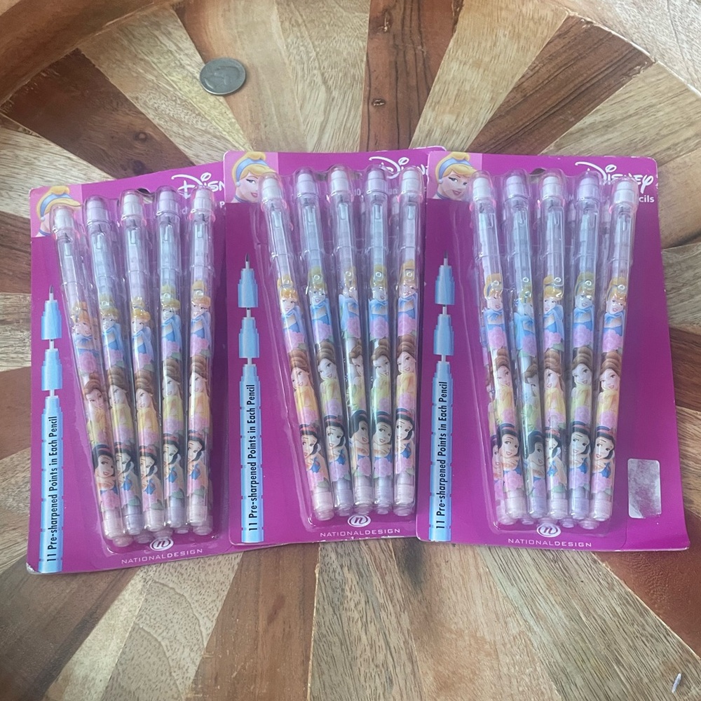 Disney Princess 3 packs of 10  = 30 Mechanical Pencils ✏️